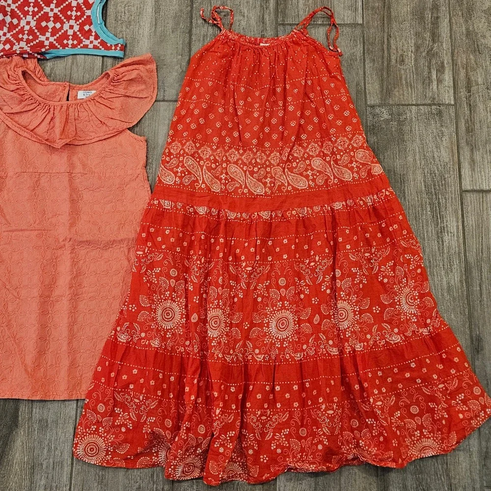 Summer Dress Bundle Girls Size 6-8 Lot of 6 Casual Play School Kids Boho Floral‎